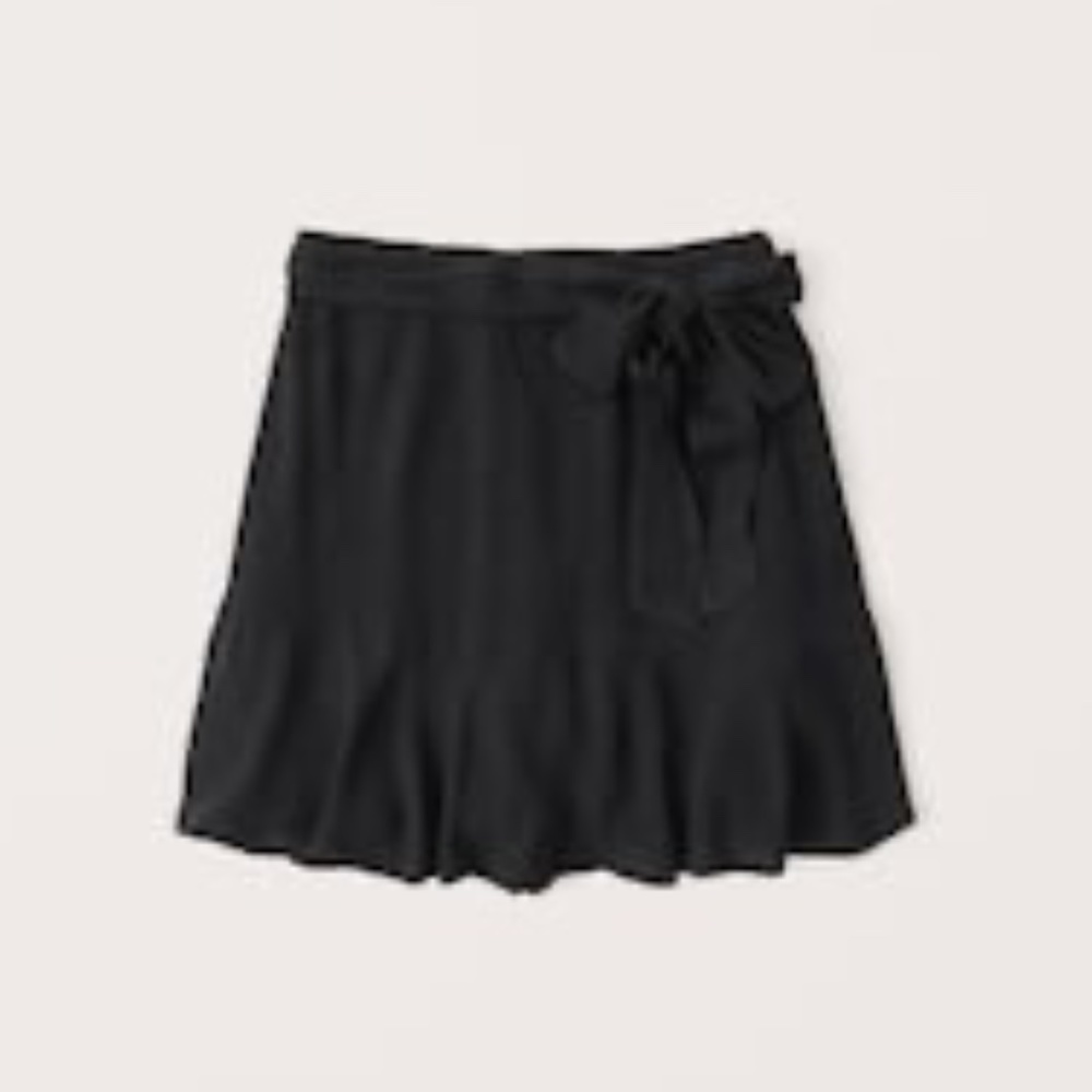 Abercrombie Skort Black Ruffle Hem
